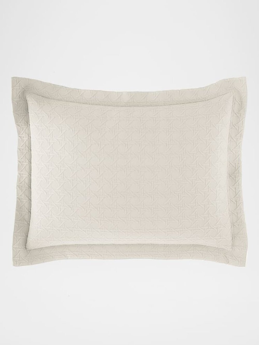 Sferra Marcus Cane Matelasse Standard Pillow Sham Neiman Marcus Ivory/Lt. Sand